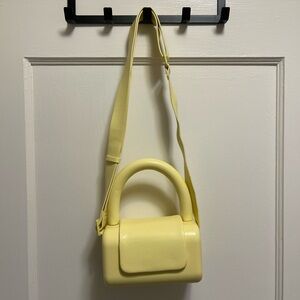 Butter yellow vegan leather purse